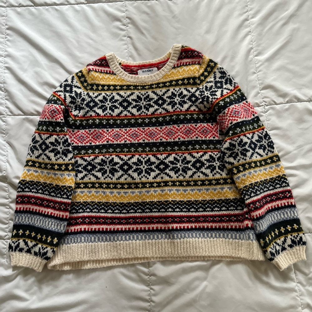 Old Navy Colorful Patterned Sweater